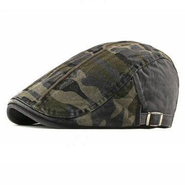 "Miller" Camouflage Cotton Flat Cap